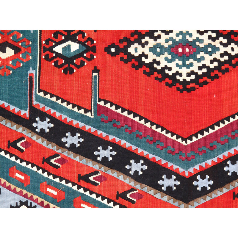 Tapis rouge en laine touffeté à la main Doane