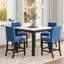 Ensemble de table de salle à manger 5 pièces avec chaises en velours Modern Modern