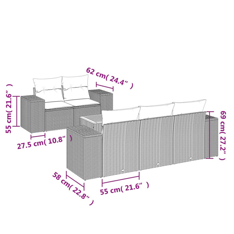 Vidaxl Garden Sofa Set