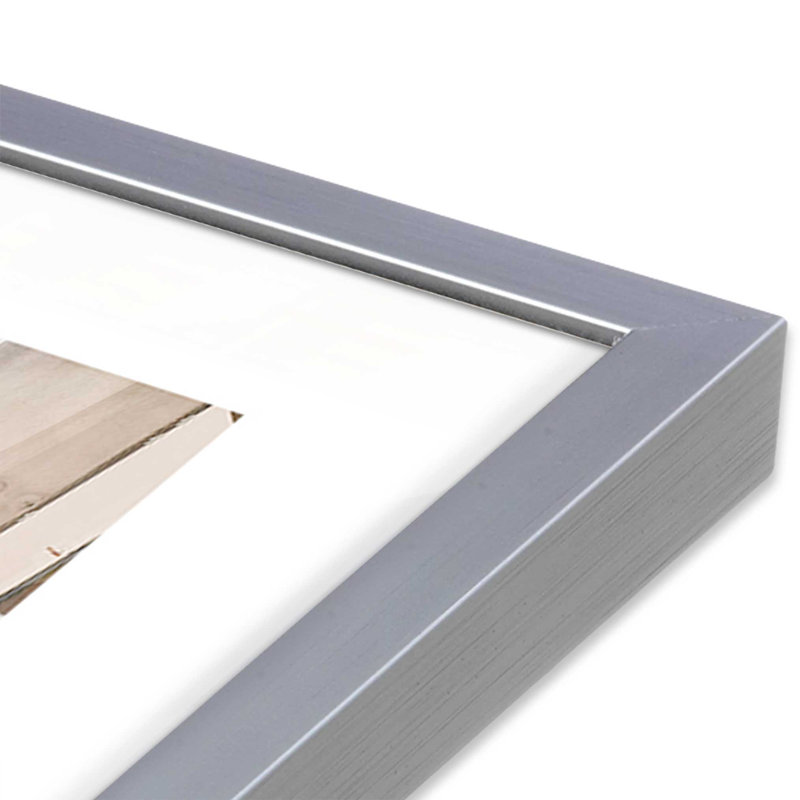 Imprimé Sunlit Retreat, Cadre simple en chrome poli poli, H 25,25 po x l 37,25 po x P 1,25 po