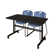 Kobe Flip-Top Training Nesting Table, 2 Zeng Stack Chairs