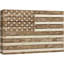 Sépia brun, États-Unis, drapeau des États-Unis, effet bois, décor rustique rétro - impression sur toile-94537404