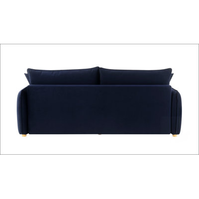 Canapé-lit modulaire en velours avec 3 coussins décoratifs