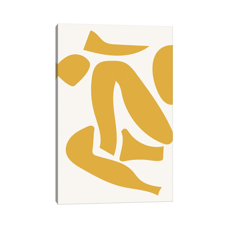 « Déconstruit jaune » par Mambo art studio-impression, H 60 po x l 40po x P 1,5 po, Pas de tapis, Toile tendue