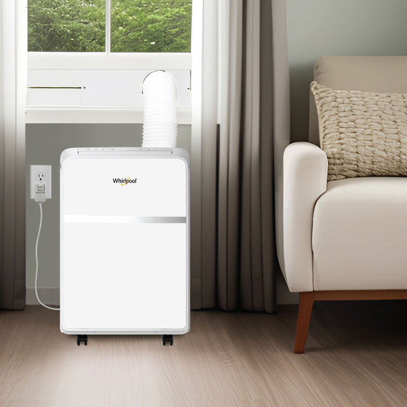 White 8000 BTU Portable Air Conditioner with Remote
