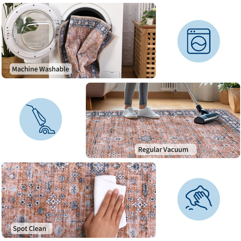 Tapis lavable, antidérapant et antidérapant pour entrée, cuisine et salle de bain