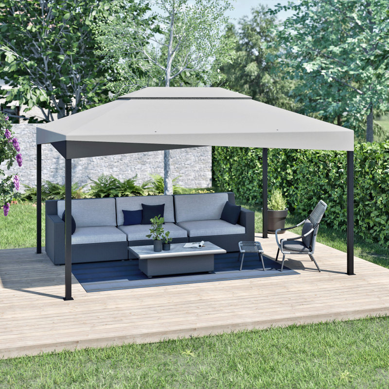 Pavillon de jardin gris 10 x 14 x 8,9 pi Sojag, H 106,69 po x l 169,29 po x P 120,08 po