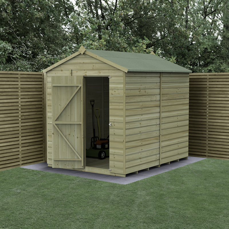 Beckwood 7 ft. 4 in. W x 6 ft. 6 in. D Solid Wood Garden Shed