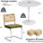 Space Saving 24 Inch Round Dining Set, 3-piece Table With Rattan Back Chairs-300931693-300931692