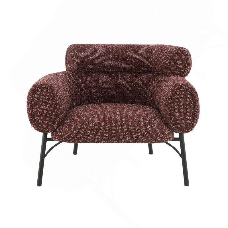Chaise en tweed marron