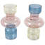 Ensemble de vases en verre multicolore