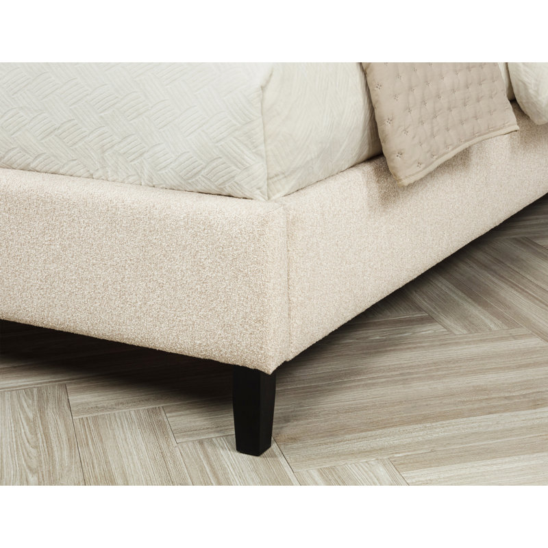 Upholstered Chanel Tufted High Platform Bed, Queen