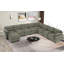 Canapé modulaire rembourré en velours côtelé 10 pièces Dona, 2 repose-pieds, accoudoir à plateau-coussin-106910926