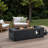 Mgo Propane Outdoor Rectangular Fire Pit With Side Cutout Handles, Steel Burner, Adjustable Flame Control, Lava Rocks And Rain Cover-392248776