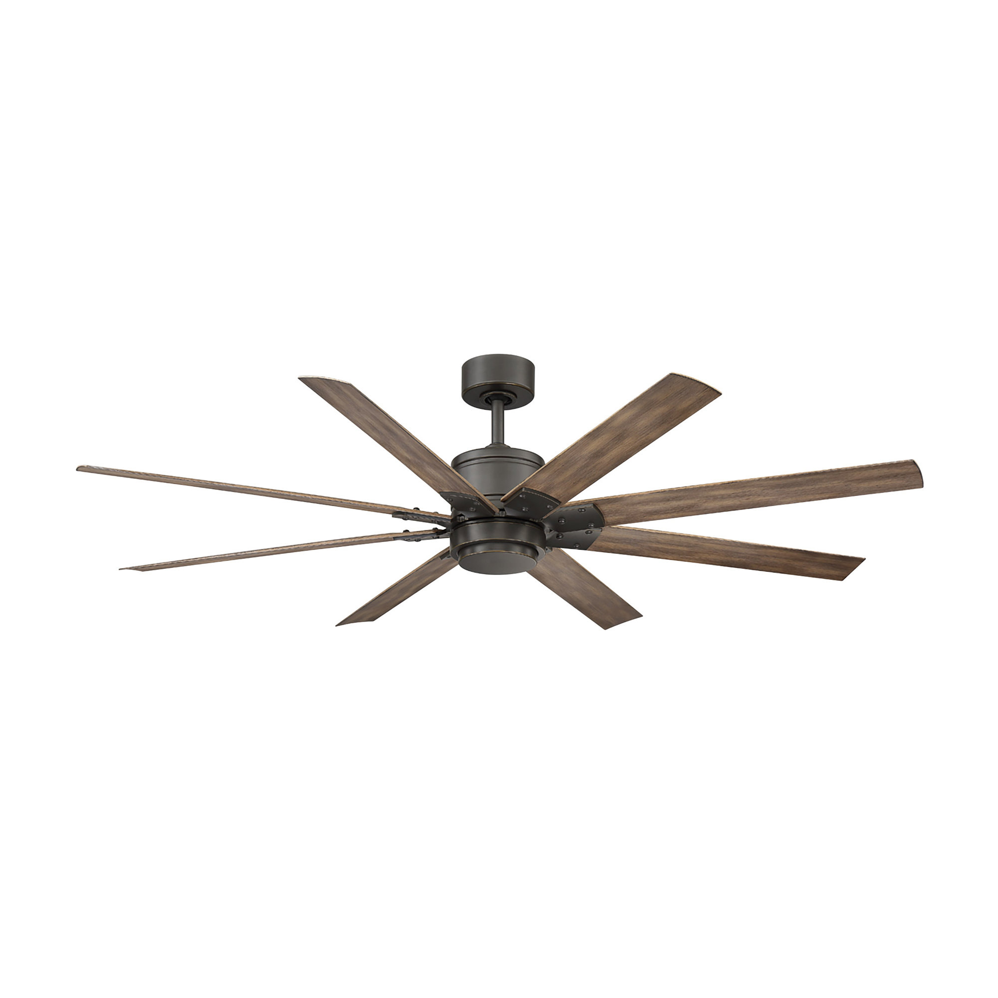 Renegade 8 - Blade Outdoor / Indoor Smart Ceiling Fan with Remote Control and LED Light Kit Included, Works With Alexa and iOS or Android App