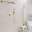 Système de douche mural Calder 2 fonctions en or brossé