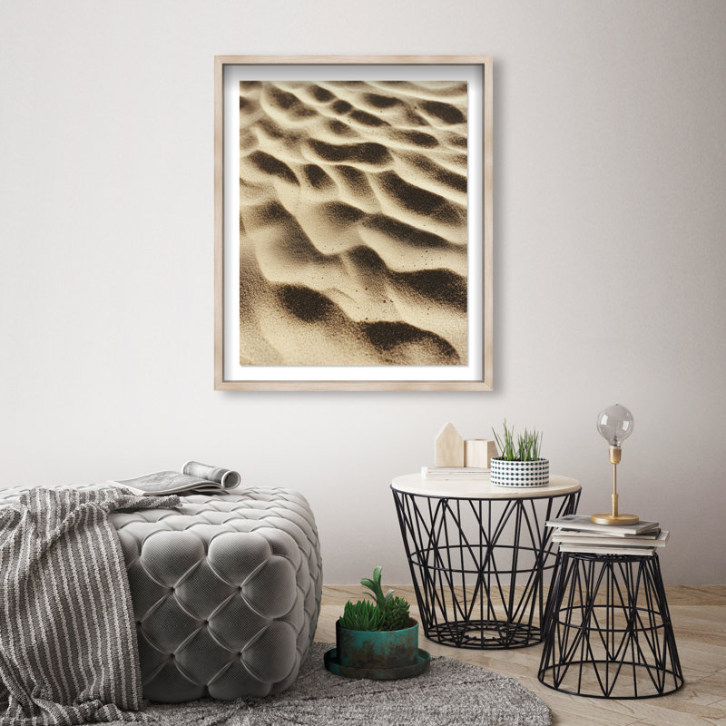 Desert Waves II, reproduction encadrée de paysage et de nature par Oliver Gal, H 31,5 po x l 25,5 po, Blonde Frame