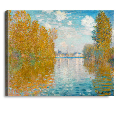 «Autumn Effect at Argenteuil» par Claude Monet, reproductions d'art classique sur toile, estampe numérique sur toile, art mural pour la décoration intérieure
