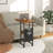 Summerall Nesting Coffee Table Set Of 2, Rectangle Center Table And C Shaped End Table With Charging Station & Side Pouch For Living Room, Bedroom Small Space
