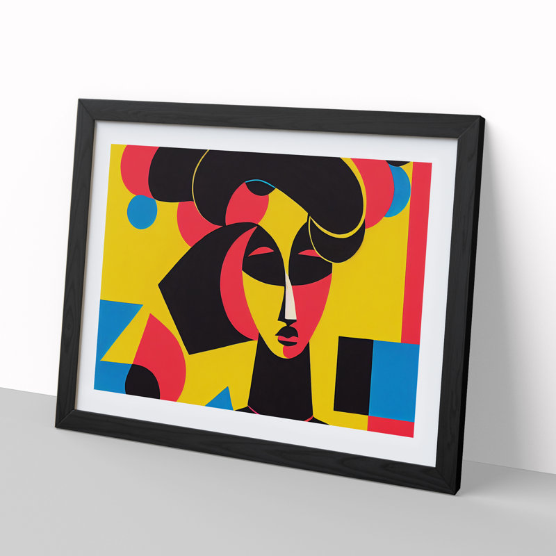 Abstract Woman in Colour Vol.3 - Framed Print, 34cm H x 46cm W x 2cm D, Black