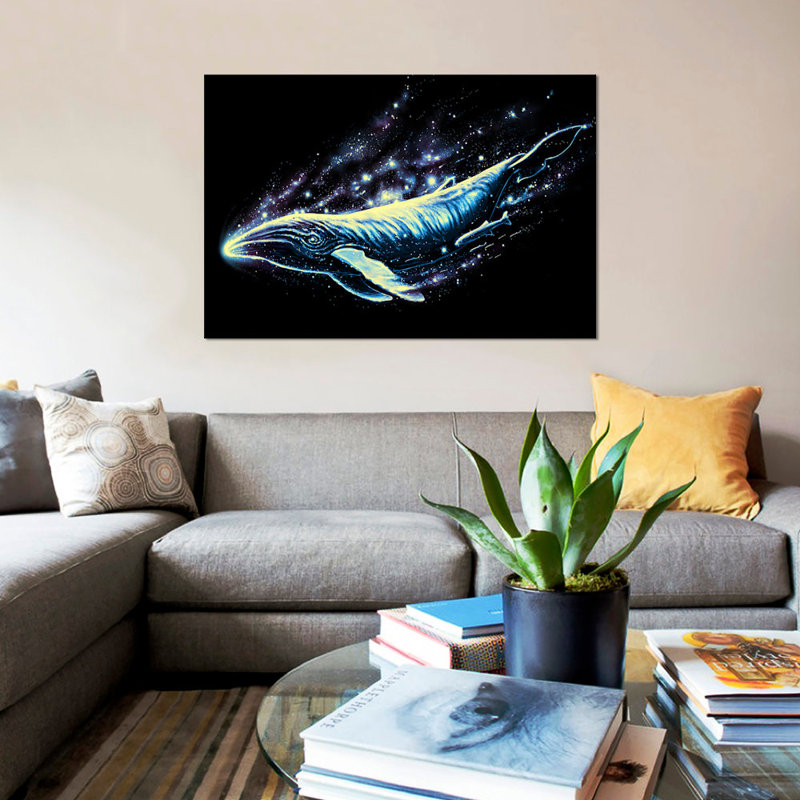 «Voyager II», impression sur toile, H 8 po x l 12 po x P 0,75 po, Toile tendue, Pas de tapis