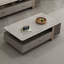 Table basse rectangulaire en acier au carbone gris