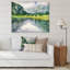 Landscape Canvas Wall Art, Summer River Painting Print - Summer Landscape with River-67417800-67417801