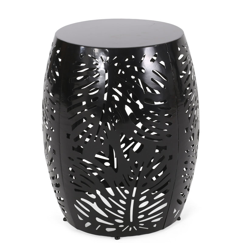 Contemporary Metal End Table In Black - Iron Frame, 16.5"w X 16.5"d 20.5"h, No Assembly Hassle Stylish Side With Construction Black, 16.68"x16.68"x20.3",