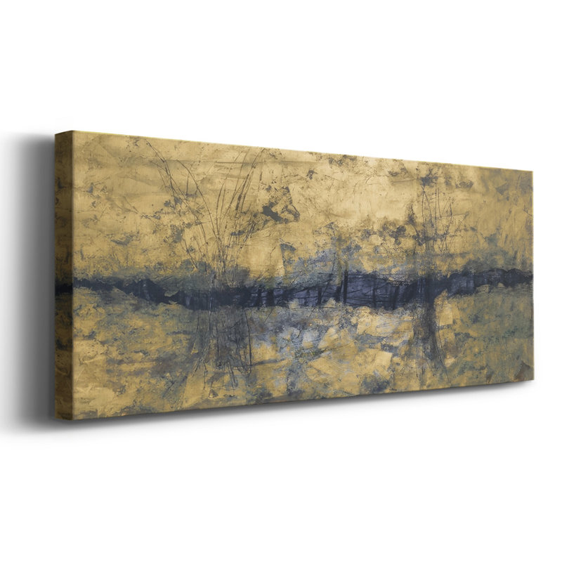 Or gravé sur toile, H 8 po x l 20 po x P 1,5 po