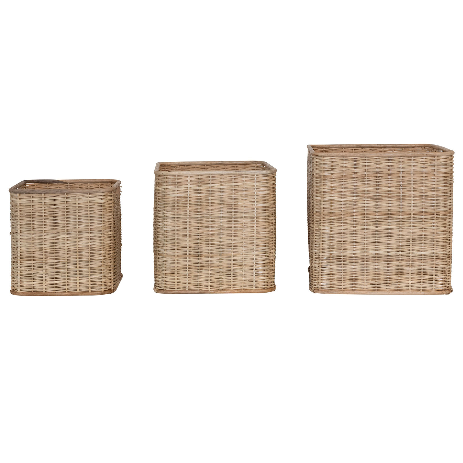 Alexandrino Rattan Decorative Basket - Set of 3