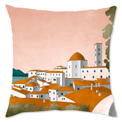 World Cities Square Pillow Cover & Insert
