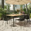 Chaise de salle à manger empilable à tissage intérieur / extérieur gris foncé - ensemble en acier pour les espaces extérieurs et extérieurs (ensemble de 2)-1425526095