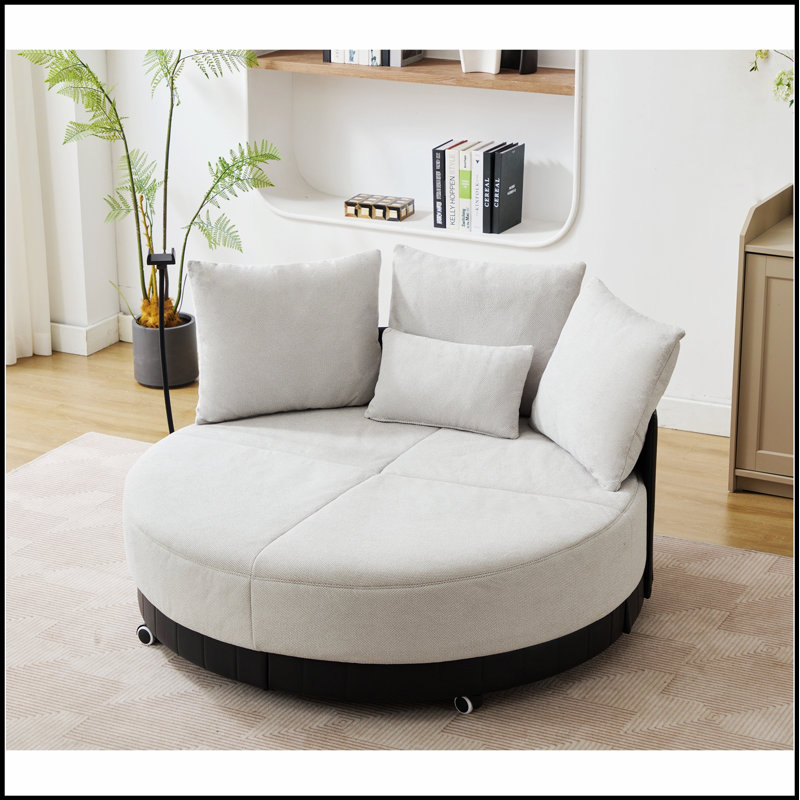 Fauteuil pivotant surdimensionné confortable avec support pour téléphone réglable et revêtement en polyester pour une détente et un confort ultimes