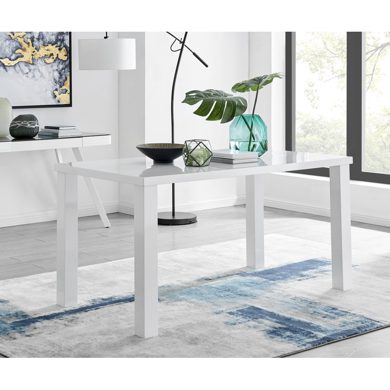 Table de salle à manger Eubanks, Blanc, L 31,5 po x L 59,06 po