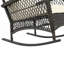 Chaise berçante rembourrée Fruttuo crème et noire