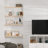 Sorbus Wood Floating Shelves for Wall - Long 24” Solid Wood Wall Shelves for Bathroom Decor, Books, Bedroom & Living Room - Set of 2. Black-111103429-124322103
