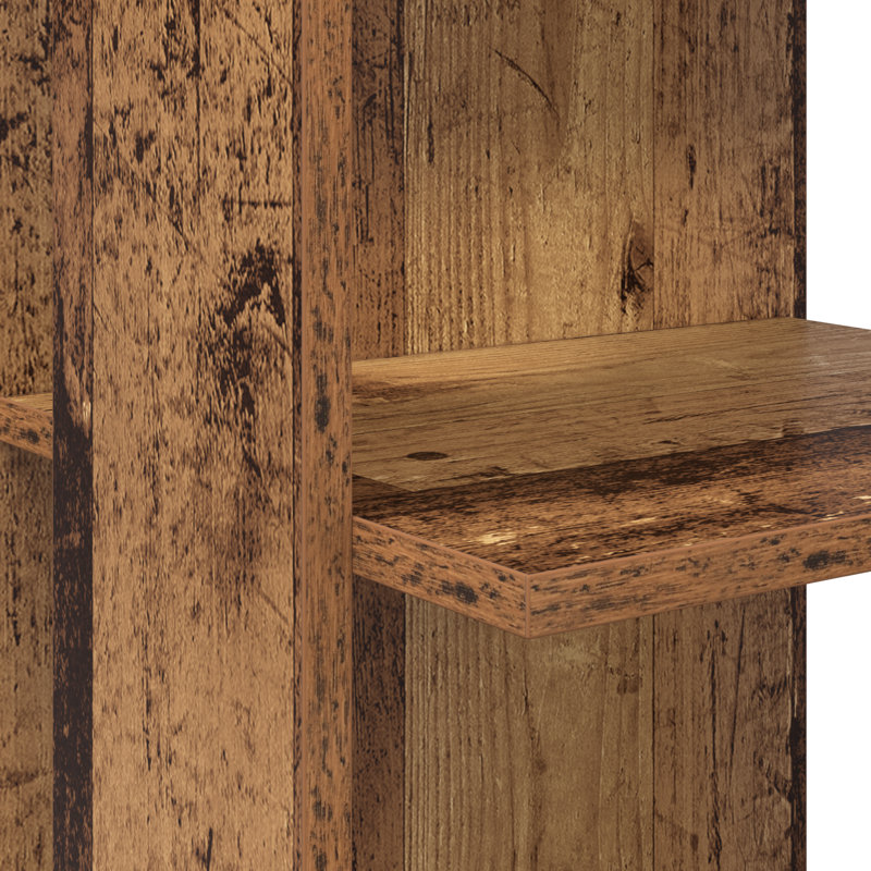 Corner Desk Particle Board Medium, Old Wood