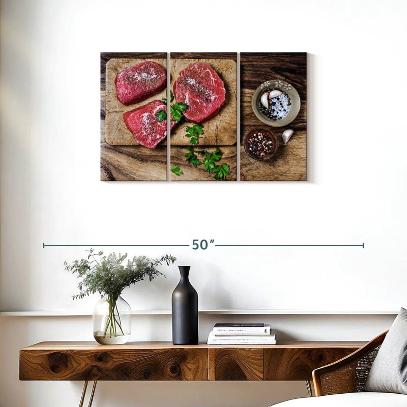 Seasoned Beef Cuts, 20" H x 33" W