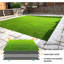 Ensemble de 3 tapis de gazon artificiel 3,3 pi x 10 pi - Tapis de gazon synthétique avec trous de drainage, tapis de pelouse intérieur / extérieur épais pour chiens, jardin, balcon et paysage