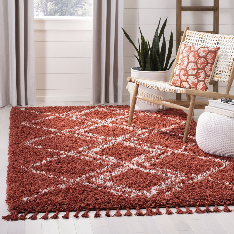 Ashcroft Pro Lux Shag 400 Performance Geometric Rug, Rectangle 5' x 8'