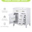 Meuble-lavabo moderne 30 po - Armoire blanche avec tiroirs et surface impeccable-2076073950-2076073947