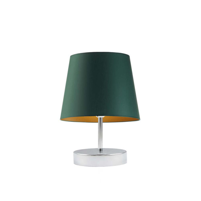 Honoria Metal Table Lamp, Emerald, Chrome
