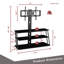 Support de plancher pivotant noir Cluff