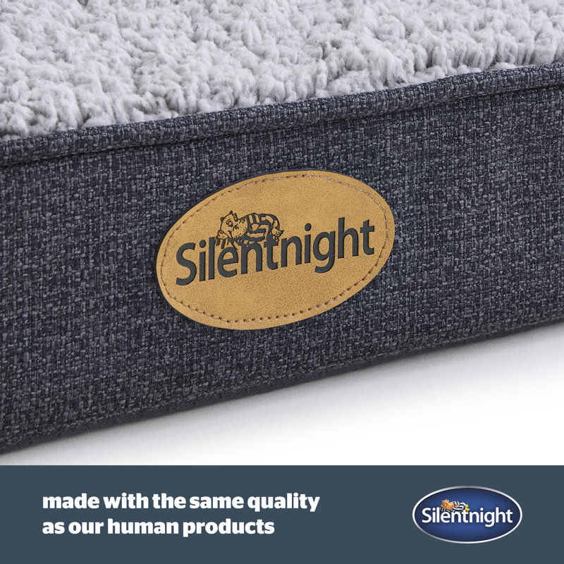 Silentnight Firm Support Crate Mattress Pet Bed, Grey, 7.6cm H x 76cm W x 51cm D