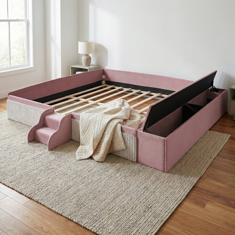 Lit de jour, Lit double, White/Pink
