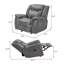 Fauteuil inclinable rembourré et rembourré gris