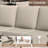 3-Person Outdoor Patio Cedar Wood Brown Round Wicker Sofa Seating Group with Olefin Thick Cushions, Slat Coffee Table-355032263