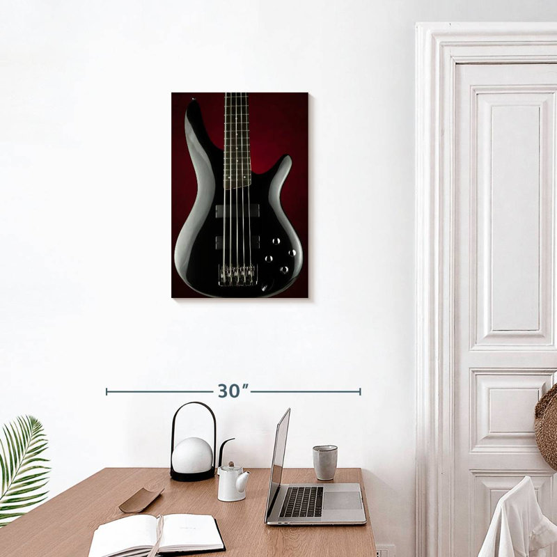 Guitare électrique noire Abarca, H 24 po x l 16 po