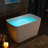 48'' x 27.5'' Freestanding Rectangular Air Bathtub with Integrated Seat, Non-Slip, for Small Spaces-90238087