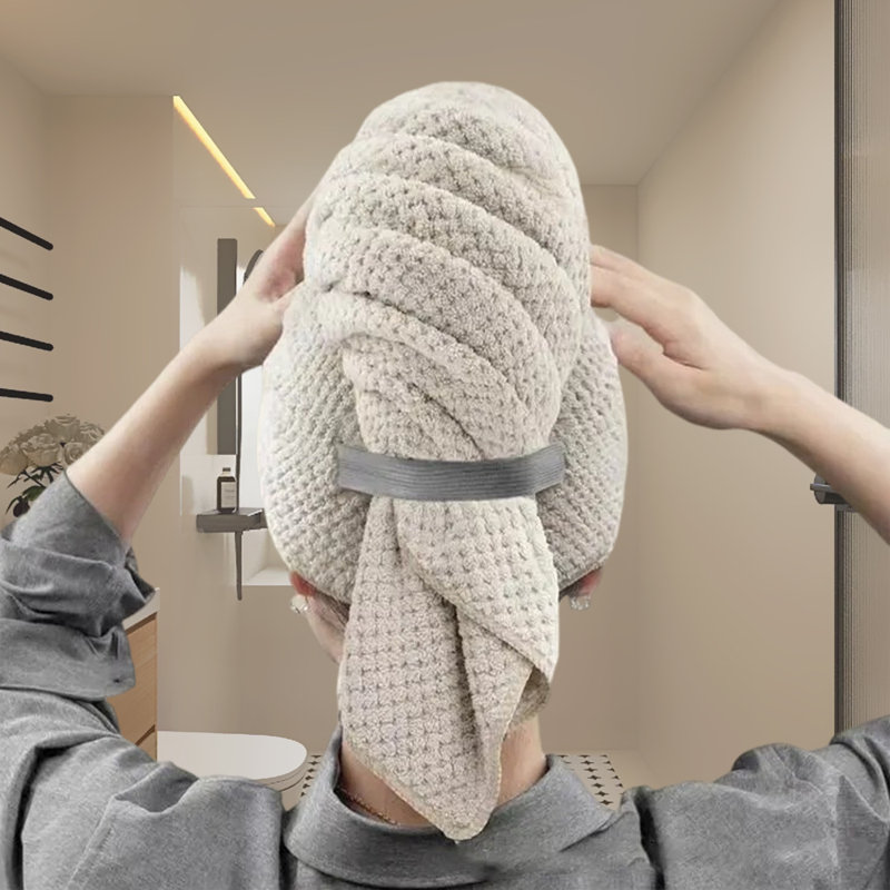Hair Towel Wrap Super Absorbent Fast Drying, Camel